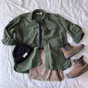 Vintage thick green L.L. Bean Overshirt